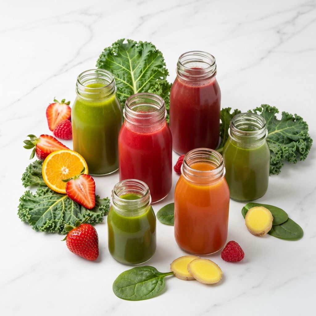 Fresh cold-pressed juices